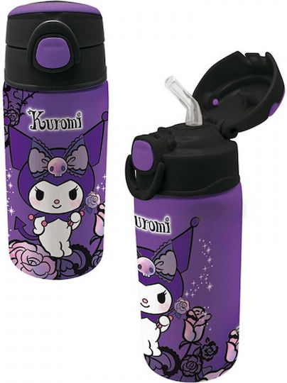 xlarge_20250725133228_graffiti_paidiko_pagouri_anoxeidoto_me_kalamaki_mov_500ml Παγούρι Graffiti Purple Kuromi 500ml - Image 1