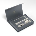 Parker Στυλό Σετ Rollerball και Ballpen από Ατσάλι Ασημί σε Θήκη