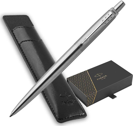 Parker Στυλό Jotter Ballpoint  Core Stainless Steel Ct με Μαύρη Θήκη - Image 2