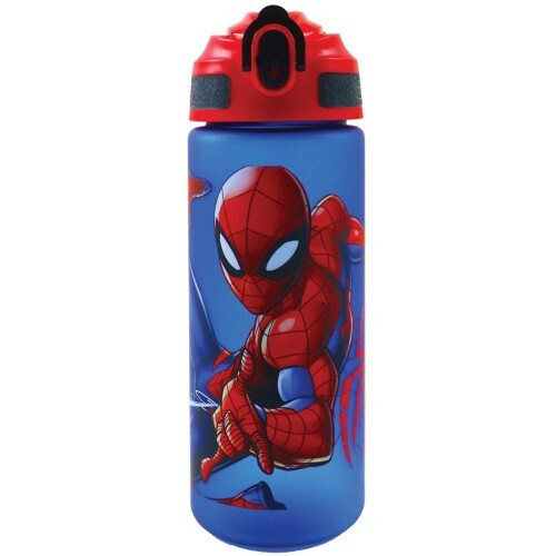 20260423160200 Gim Spiderman Paidiko Pagouri Thermos Plastiko Me Kalamaki Gri 557 02217