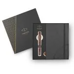 PARKER Σετ Στυλό Ballpoint με Σημειωματάριο Μπορντό